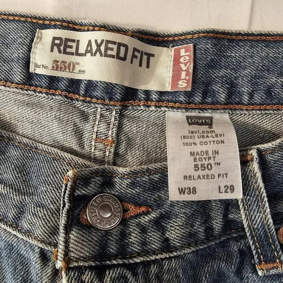 Levi Strauss Mens 550 Relaxed Straight Leg  Denim Jeans 38x29 - Picture 1 of 7